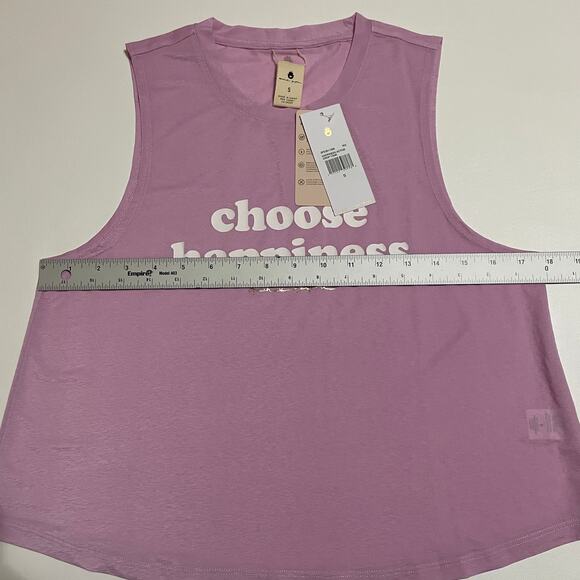 Spiritual Gangster Cropped Muscle Tank Size Small Choose Happiness Lavender NWT - Picture 12 of 16